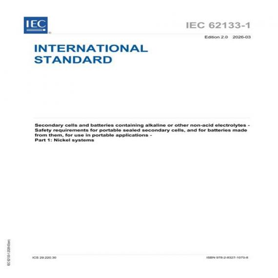 IEC 62133-1 Ed. 2.0 en:2026