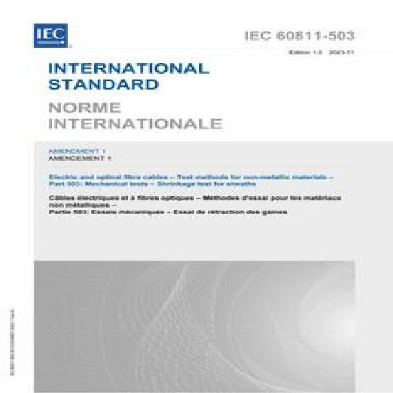 IEC 60811-503 Amd.1 Ed. 1.0 b:2023