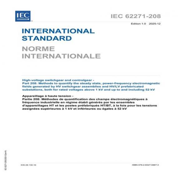 IEC 62271-208 Ed. 1.0 b:2025