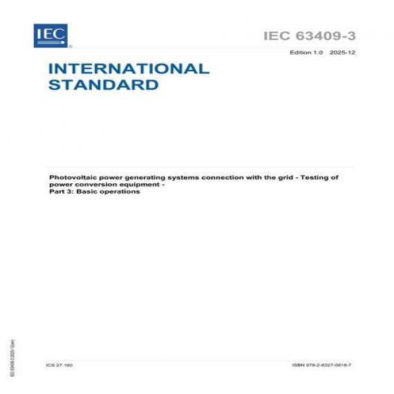 IEC 63409-3 Ed. 1.0 en:2025