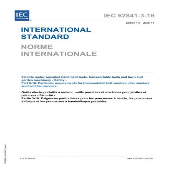 IEC 62841-3-16 Ed. 1.0 b:2025