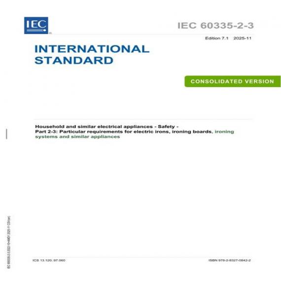 IEC 60335-2-3 Ed. 7.1 en:2025