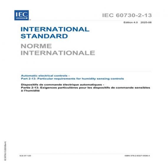 IEC 60730-2-13 Ed. 4.0 b:2025