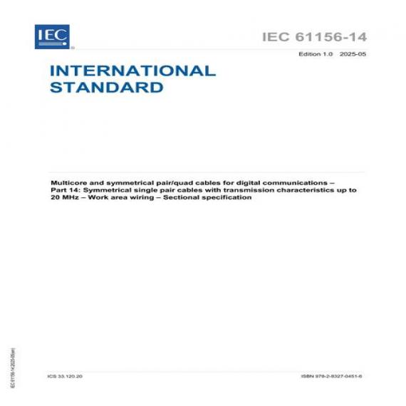 IEC 61156-14 Ed. 1.0 en:2025