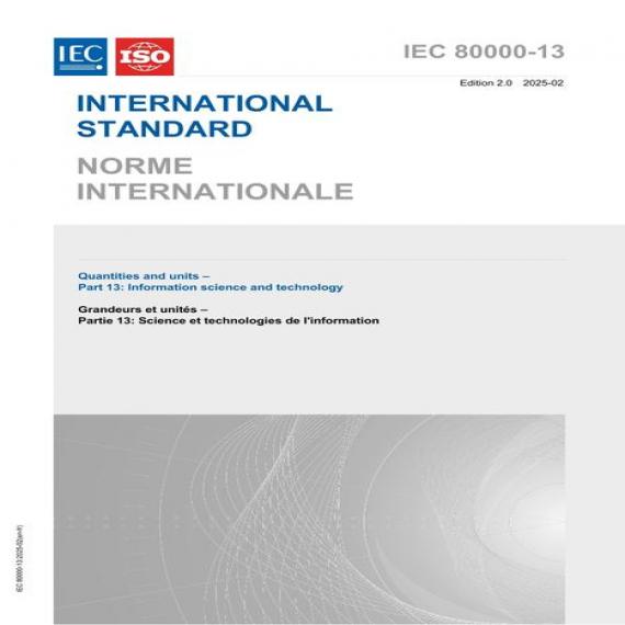 IEC 80000-13 Ed. 2.0 b:2025